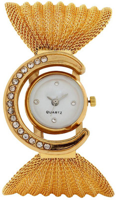 Krazykart White-Golden Watch - For Women