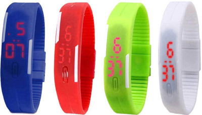 Kissu Led Magnet Band Combo of 4 Blue, Red, Green And White Watch - For Men & Women
Kissu Led Magnet Band Combo of 4 Blue, Red, Green And White Watch - For Men & Women