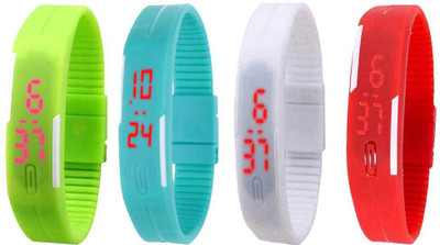 NS18 Silicone Led Magnet Band Watch Combo of 4 Green, Sky Blue, White And Red Watch - For Couple
NS18 Silicone Led Magnet Band Watch Combo of 4 Green, Sky Blue, White And Red Watch - For Couple