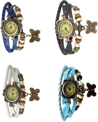 Kissu Vintage Rakhi Combo of 4 Blue, White, Black And Sky Blue Watch - For Women
Kissu Vintage Rakhi Combo of 4 Blue, White, Black And Sky Blue Watch - For Women