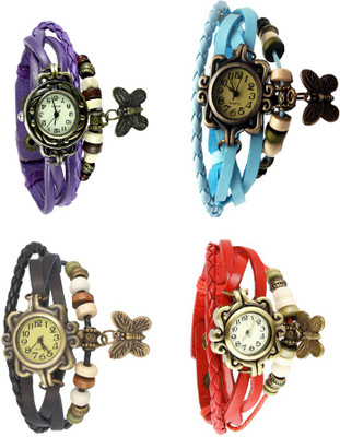 NS18 Vintage Butterfly Rakhi Combo of 4 Purple, Black, Sky Blue And Red Watch - For Women
NS18 Vintage Butterfly Rakhi Combo of 4 Purple, Black, Sky Blue And Red Watch - For Women