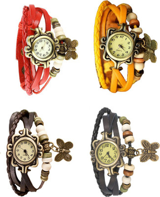 Kissu Vintage Rakhi Combo of 4 Red, Brown, Yellow And Black Watch - For Women
Kissu Vintage Rakhi Combo of 4 Red, Brown, Yellow And Black Watch - For Women