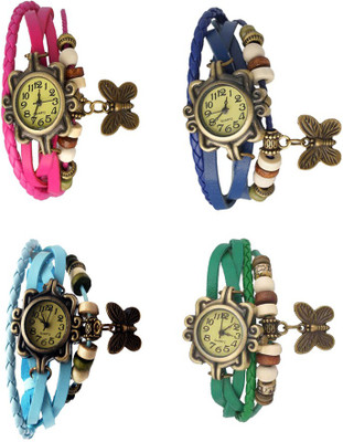 NS18 Vintage Butterfly Rakhi Combo of 4 Pink, Sky Blue, Blue And Green Watch - For Women
NS18 Vintage Butterfly Rakhi Combo of 4 Pink, Sky Blue, Blue And Green Watch - For Women
