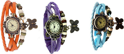 Kissu Vintage Rakhi Watch Combo of 3 Orange, Purple And Sky Blue Watch - For Women
Kissu Vintage Rakhi Watch Combo of 3 Orange, Purple And Sky Blue Watch - For Women