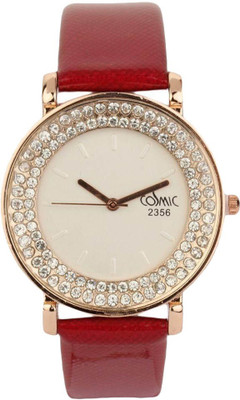 COSMIC DIAMOND STUDDED ON DIAL PINK STRAP Watch - For Women