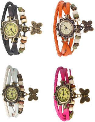 NS18 Vintage Butterfly Rakhi Combo of 4 Black, White, Orange And Pink Watch - For Women
NS18 Vintage Butterfly Rakhi Combo of 4 Black, White, Orange And Pink Watch - For Women