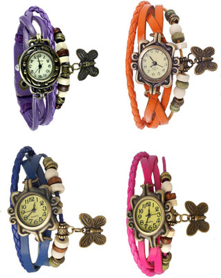 NS18 Vintage Butterfly Rakhi Combo of 4 Purple, Blue, Orange And Pink Watch - For Women
NS18 Vintage Butterfly Rakhi Combo of 4 Purple, Blue, Orange And Pink Watch - For Women