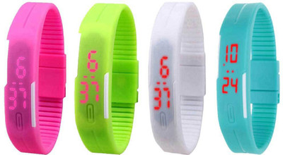 Kissu Led Magnet Band Combo of 4 Pink, Green, White And Sky Blue Watch - For Men & Women
Kissu Led Magnet Band Combo of 4 Pink, Green, White And Sky Blue Watch - For Men & Women