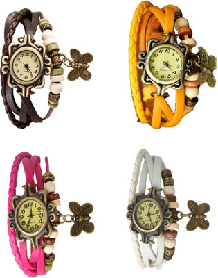 Kissu Vintage Rakhi Combo of 4 Brown, Pink, Yellow And White Watch - For Women
Kissu Vintage Rakhi Combo of 4 Brown, Pink, Yellow And White Watch - For Women