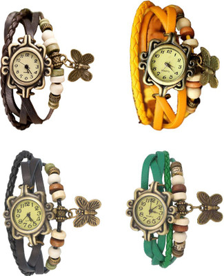 Kissu Vintage Rakhi Combo of 4 Brown, Black, Yellow And Green Watch - For Women
Kissu Vintage Rakhi Combo of 4 Brown, Black, Yellow And Green Watch - For Women