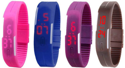 Kissu Led Magnet Band Combo of 4 Pink, Blue, Purple And Brown Watch - For Men & Women
Kissu Led Magnet Band Combo of 4 Pink, Blue, Purple And Brown Watch - For Men & Women