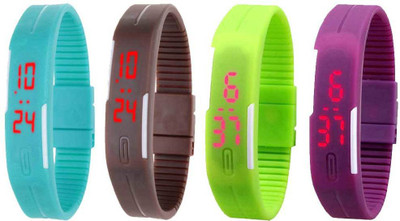Kissu Led Magnet Band Combo of 4 Sky Blue, Brown, Green And Purple Watch - For Men & Women
Kissu Led Magnet Band Combo of 4 Sky Blue, Brown, Green And Purple Watch - For Men & Women