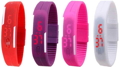 Kissu Led Magnet Band Combo of 4 Red, Purple, Pink And White Watch - For Men & Women
Kissu Led Magnet Band Combo of 4 Red, Purple, Pink And White Watch - For Men & Women