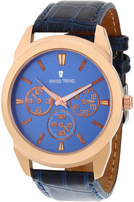 Swiss Trend ST2020 Blue Elegant Watch - For Men