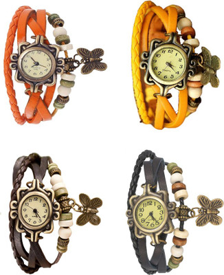 NS18 Vintage Butterfly Rakhi Combo of 4 Orange, Brown, Yellow And Black Watch - For Women
NS18 Vintage Butterfly Rakhi Combo of 4 Orange, Brown, Yellow And Black Watch - For Women