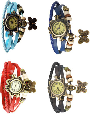 NS18 Vintage Butterfly Rakhi Combo of 4 Sky Blue, Red, Blue And Black Watch - For Women
NS18 Vintage Butterfly Rakhi Combo of 4 Sky Blue, Red, Blue And Black Watch - For Women