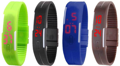 Kissu Led Magnet Band Combo of 4 Green, Black, Blue And Brown Watch - For Men & Women
Kissu Led Magnet Band Combo of 4 Green, Black, Blue And Brown Watch - For Men & Women