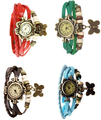 Kissu Vintage Rakhi Combo of 4 Red, Brown, Green And Sky Blue Watch - For Women
Kissu Vintage Rakhi Combo of 4 Red, Brown, Green And Sky Blue Watch - For Women