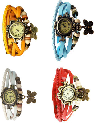Kissu Vintage Rakhi Combo of 4 Yellow, White, Sky Blue And Red Watch - For Women
Kissu Vintage Rakhi Combo of 4 Yellow, White, Sky Blue And Red Watch - For Women