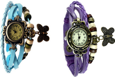 Kissu Vintage Rakhi Watch Combo of 2 Sky Blue And Purple Watch - For Women
Kissu Vintage Rakhi Watch Combo of 2 Sky Blue And Purple Watch - For Women