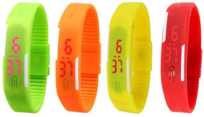 Kissu Led Magnet Band Combo of 4 Green, Orange, Yellow And Red Watch - For Men & Women
Kissu Led Magnet Band Combo of 4 Green, Orange, Yellow And Red Watch - For Men & Women