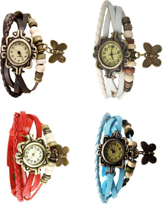 NS18 Vintage Butterfly Rakhi Combo of 4 Brown, Red, White And Sky Blue Watch - For Women
NS18 Vintage Butterfly Rakhi Combo of 4 Brown, Red, White And Sky Blue Watch - For Women
