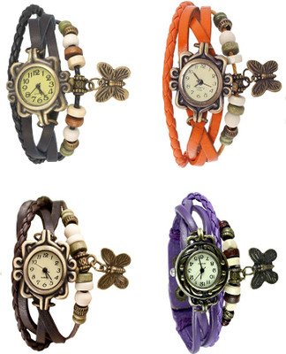 NS18 Vintage Butterfly Rakhi Combo of 4 Black, Brown, Orange And Purple Watch - For Women
NS18 Vintage Butterfly Rakhi Combo of 4 Black, Brown, Orange And Purple Watch - For Women