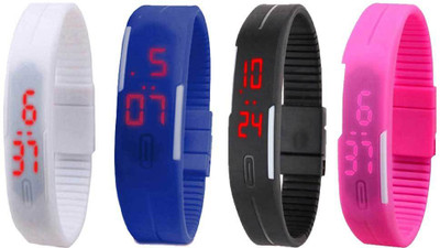 Kissu Led Magnet Band Combo of 4 White, Blue, Black And Pink Watch - For Men & Women
Kissu Led Magnet Band Combo of 4 White, Blue, Black And Pink Watch - For Men & Women