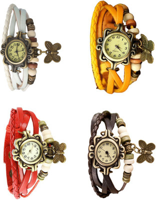 NS18 Vintage Butterfly Rakhi Combo of 4 White, Red, Yellow And Brown Watch - For Women
NS18 Vintage Butterfly Rakhi Combo of 4 White, Red, Yellow And Brown Watch - For Women