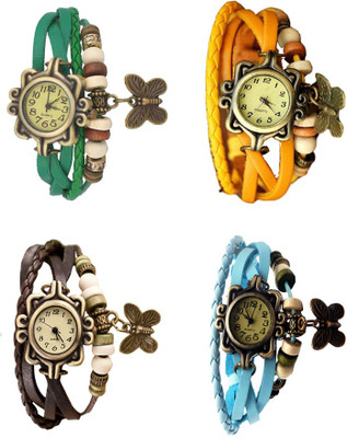 Kissu Vintage Rakhi Combo of 4 Green, Brown, Yellow And Sky Blue Watch - For Women
Kissu Vintage Rakhi Combo of 4 Green, Brown, Yellow And Sky Blue Watch - For Women