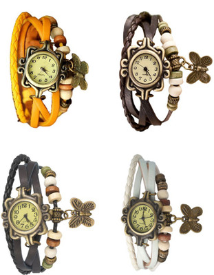 NS18 Vintage Butterfly Rakhi Combo of 4 Yellow, Black, Brown And White Watch - For Women
NS18 Vintage Butterfly Rakhi Combo of 4 Yellow, Black, Brown And White Watch - For Women