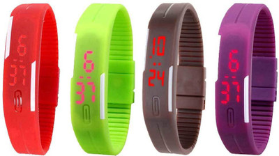 Kissu Led Magnet Band Combo of 4 Red, Green, Brown And Purple Watch - For Men & Women
Kissu Led Magnet Band Combo of 4 Red, Green, Brown And Purple Watch - For Men & Women