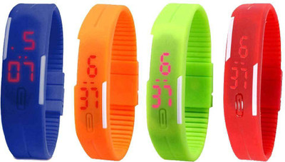 Kissu Led Magnet Band Combo of 4 Blue, Orange, Green And Red Watch - For Men & Women
Kissu Led Magnet Band Combo of 4 Blue, Orange, Green And Red Watch - For Men & Women