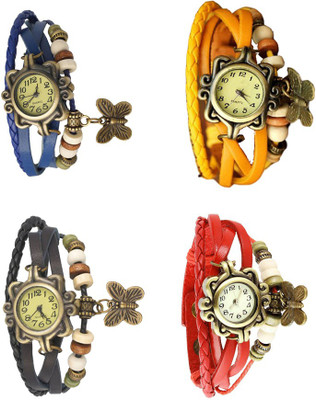 NS18 Vintage Butterfly Rakhi Combo of 4 Blue, Black, Yellow And Red Watch - For Women
NS18 Vintage Butterfly Rakhi Combo of 4 Blue, Black, Yellow And Red Watch - For Women