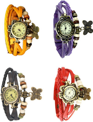 NS18 Vintage Butterfly Rakhi Combo of 4 Yellow, Black, Purple And Red Watch - For Women
NS18 Vintage Butterfly Rakhi Combo of 4 Yellow, Black, Purple And Red Watch - For Women