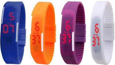 Kissu Led Magnet Band Combo of 4 Blue, Orange, Purple And White Watch - For Men & Women
Kissu Led Magnet Band Combo of 4 Blue, Orange, Purple And White Watch - For Men & Women