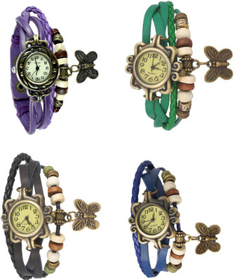 Kissu Vintage Rakhi Combo of 4 Purple, Black, Green And Blue Watch - For Women
Kissu Vintage Rakhi Combo of 4 Purple, Black, Green And Blue Watch - For Women