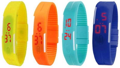 Kissu Led Magnet Band Combo of 4 Yellow, Orange, Sky Blue And Blue Watch - For Men & Women
Kissu Led Magnet Band Combo of 4 Yellow, Orange, Sky Blue And Blue Watch - For Men & Women