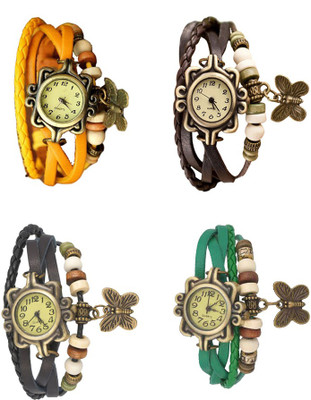NS18 Vintage Butterfly Rakhi Combo of 4 Yellow, Black, Brown And Green Watch - For Women
NS18 Vintage Butterfly Rakhi Combo of 4 Yellow, Black, Brown And Green Watch - For Women