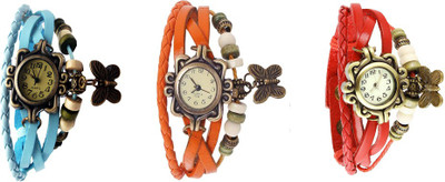 NS18 Vintage Butterfly Rakhi Watch Combo of 3 Sky Blue, Orange And Red Watch - For Women
NS18 Vintage Butterfly Rakhi Watch Combo of 3 Sky Blue, Orange And Red Watch - For Women