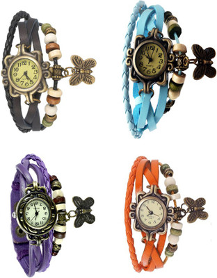 NS18 Vintage Butterfly Rakhi Combo of 4 Black, Purple, Sky Blue And Orange Watch - For Women
NS18 Vintage Butterfly Rakhi Combo of 4 Black, Purple, Sky Blue And Orange Watch - For Women
