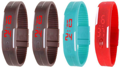 Kissu Led Magnet Band Combo of 4 Green, Brown, Sky Blue And Red Watch - For Men & Women
Kissu Led Magnet Band Combo of 4 Green, Brown, Sky Blue And Red Watch - For Men & Women