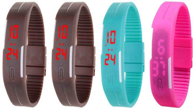 Kissu Led Magnet Band Combo of 4 Green, Brown, Sky Blue And Pink Watch - For Men & Women
Kissu Led Magnet Band Combo of 4 Green, Brown, Sky Blue And Pink Watch - For Men & Women
