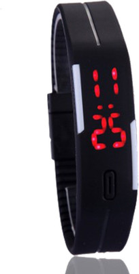 Xeno ZD-LEDBAND-BK Watch - For Men & Women