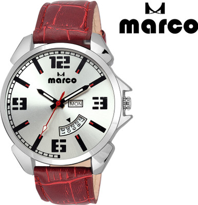 MARCO DAY AND DATE 2015-WHT-RED Watch - For Men