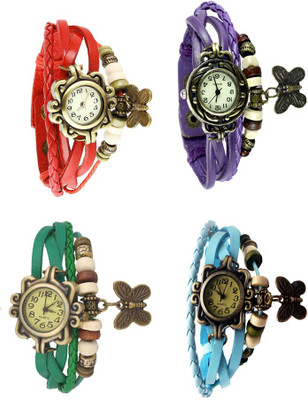 NS18 Vintage Butterfly Rakhi Combo of 4 Red, Green, Purple And Sky Blue Watch - For Women
NS18 Vintage Butterfly Rakhi Combo of 4 Red, Green, Purple And Sky Blue Watch - For Women
