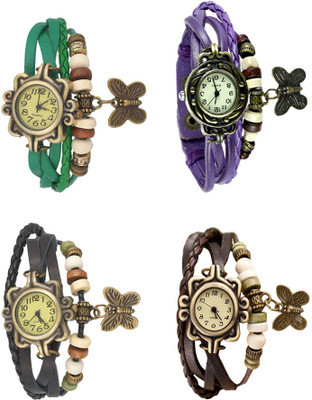 Kissu Vintage Rakhi Combo of 4 Green, Black, Purple And Brown Watch - For Women
Kissu Vintage Rakhi Combo of 4 Green, Black, Purple And Brown Watch - For Women