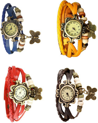 NS18 Vintage Butterfly Rakhi Combo of 4 Blue, Red, Yellow And Brown Watch - For Women
NS18 Vintage Butterfly Rakhi Combo of 4 Blue, Red, Yellow And Brown Watch - For Women