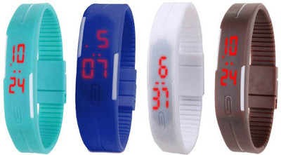 Kissu Led Magnet Band Combo of 4 Sky Blue, Blue, White And Brown Watch - For Men & Women
Kissu Led Magnet Band Combo of 4 Sky Blue, Blue, White And Brown Watch - For Men & Women
