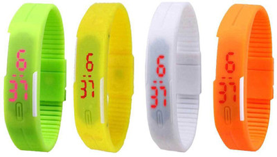 Kissu Led Magnet Band Combo of 4 Blue, Yellow, White And Orange Watch - For Men & Women
Kissu Led Magnet Band Combo of 4 Blue, Yellow, White And Orange Watch - For Men & Women